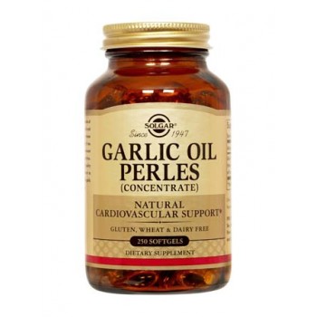 Solgar Garlic Oil Perles Reduced Odor, 250 Softgels