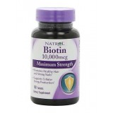 Natrol Biotin 10,000 mcg, Maximum Strength, 100 Tablets